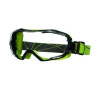 Lunettes-masque 3M GoggleGear 6000, monture vert citron, traitement antibuée/antirayures Scotchgard (K&N), écran transparent, GG6001SGAF-GRN-EU x10 morceau