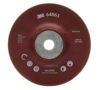3M 3M™ Plato HP estriado, 125 mm, Rojo, 64861