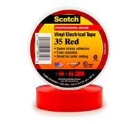3M Scotch 35 Vinyl ruban électrique isolant, rouge, 19 mm x 20 m, 0,18 mm x20 morceau