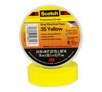3M 80052 80611211592 Scotch 35 Ruban adhésif 19 mm x 20 m Jaune