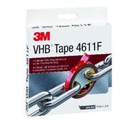 3M 3M Ruban d'assemblage Ruban VHB 4611F 19 mm x 3 m Rouleau gris Quantité:1