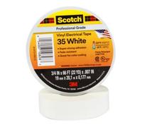 3M Scotch 35 Vinyl ruban électrique isolant, blanc, 19 mm x 20 m, 0,18 mm x20 morceau
