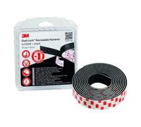 3M Dual Lock fermeture à pression flexible à haute résistance thermique (à l'intérieur et à l'extérieur) SJ356D, Translucide 25,4 mm x 10 m, 5,7 mm, 40 têtes/cm2 x1 morceau