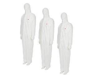 3M 4500 Vêtements de Protection Type CE, I Cat, Polypropylène 45g / m2, Blanc, Taille XL (Lot de 3)
