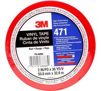 3M Ruban adhésif PVC souple 471 F Rouge 50 mm x 33 m 0,13 mm – Emballage individuel x24 morceau