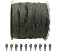 3M, 5# fermeture éclair continue en nylon, total de 12 couleurs, pour sacs d'artisanat, tentes, chaussures, etc. avec 5 glissières automatiques en métal (3075, 03M)