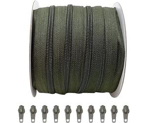 3M, 5# fermeture éclair continue en nylon, total de 12 couleurs, pour sacs d'artisanat, tentes, chaussures, etc. avec 5 glissières automatiques en métal (3075, 03M)