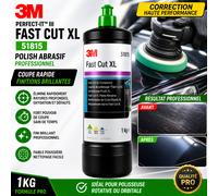 3M 51815 Fast Cut XL Polish Abrasif 1KG Perfect-It III Efface Rayures Carrosseri
