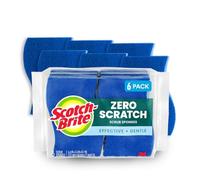 3M 526 No Scratch Multi-Purpose -ponge - r-curer, 4 2/5 x 2 3/5'', Bleu, 6/Pack