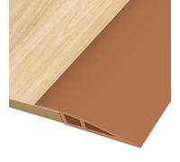 3M*5CM Barre de Seuil Adhesive, Seuil de Porte Adhesif PVC, Barre de Seuil Rattrapage de Niveau pour Hauteur du Seuil 5mm ~ 10mm, Rampe de Seuil Bandes de Transition Sol (Marron)