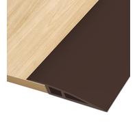 3M*5CM Barre de Seuil Adhesive, Seuil de Porte Adhesif PVC, Barre de Seuil Rattrapage de Niveau pour Hauteur du Seuil 5mm ~ 10mm, Rampe de Seuil Bandes de Transition Sol (Café)