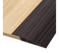 3M*5CM Barre de Seuil Adhesive, Seuil de Porte Adhesif PVC, Barre de Seuil Rattrapage de Niveau pour Hauteur du Seuil 5mm ~ 10mm, Rampe de Seuil Bandes de Transition Sol (Noyer Foncé)