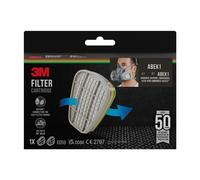 3M 6059 ABEK1 Filtres contre les gaz et vapeurs organiques, inorganiques et acides ainsi que l'ammoniac, 1 paire/emballage x1 morceau