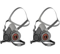 3M 7000146847 Masque de demi-visage réutilisable, moyen, certifié en sécurité (Lot de 2)