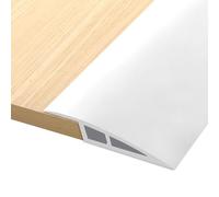 3M*7CM Barre de Seuil Adhesive, Seuil de Porte Adhesif PVC, Barre de Seuil Rattrapage de Niveau pour Hauteur du Seuil 10mm ~ 15mm, Rampe de Seuil Bandes de Transition Sol (Blanc)