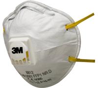 3M 8812 Masque de protection respiratoire FFP1 avec valve d'expiration Cool-Flow, jusqu'à 4 fois la limite d'exposition x10 morceau