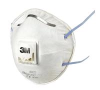 3M 8822 Masque de protection respiratoire FFP2 avec valve d'expiration Cool-Flow, jusqu'à 10 fois la valeur limite, emballage de 3 pièces x6 morceau