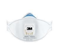 Masques jetables FFP2 antipoussières grand confort avec valve - Lot de 2 - 3M - 9322N2M 00