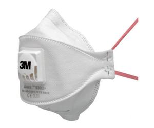 3M 9332+BV Aura Masque de protection respiratoire FFP3 avec valve d'expiration Cool-Flow, jusqu'à 30 fois la valeur limite (emballage individuel hygiénique) x10 morceau