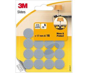 3M 98036Patins protecteurs classiques des fins, diamètre 17mm, gris