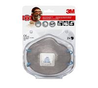3M 9922 Masque anti-odeur FFP2 avec valve d'expiration Cool-Flow, contre les particules solides ainsi que les aérosols liquides non volatils, jusqu'à 10 fois la valeur VME pour l'ozone ainsi que contr