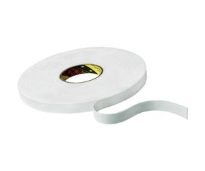 3M Adhésif double face mousse PE avec adhésif acrylique 9508W, blanc, 1500 mm x 66 m, 0,8 mm x1 morceau