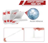 3m Autocollant Adhésives Double Face 4930 Diamètre 50 Mm Lot De 20 Pastilles Vhb Ultra-Résistantes Noir Épaisseur 0,6 Mm Rond Pour Décoration De Voiture Maison Bureau Logos