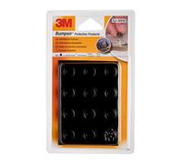 3M Bumpon Butées de protection autocollantes, 12, noir, 12