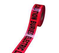 3M Buried Barricade Tape 303, with 'CAUTION BURIED ELECTRIC LINE BELOW' text, 3 in x 300ft, Red, Warning Tape, Pack of 1 Roll