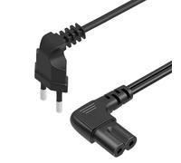 3M Câble d'alimentation pour LG TV 24" 28" 32" 40" 43" 48" 49" 50" 55" 60" 65" 75" 80" 85" Coudé à 90° 18AWG 2 broches vers L Câble d'alimentation C7 pour LG 43LH570A 55UH6090 Cadre d'alimentation