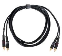 3m Cable Double RCA Audio Stereo Phono Blindage Male vers Male Prise Plaque Or