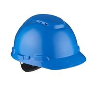 3M Casque 3M, à cliquet, ventilé, bandeau en plastique, bleu, H700N-BB