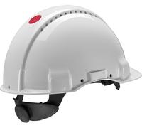 3M Casque 3M, Uvicator, à cliquet, Non-ventilé, diélectrique 1 000 V, Bandeau en Cuir, Blanc, G3001MUV-VI