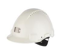 Casque de protection 3M G3000 G3000NUV-10-VI en blanc, uvicator, fermeture à cliquet, aéré, bande de transpiration en plastique, porte-lampe x20 morceau
