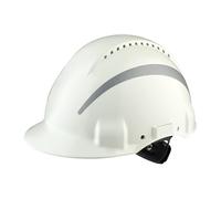 3M Casque 3M, Uvicator, à cliquet, ventilé, réfléchissant, Bandeau en Plastique, Blanc, G3000NUV-R-VI