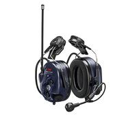 3M Casque PELTOR LiteCom Plus, MT73H7P3E4410EU, SNR 31 DB | PMR446 MHz, monté sur casque de sécurité