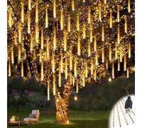 3M Chaîne de Lumières Pluie de Météores Intérieur Extérieur, 30cm 8 Tubes Chaîne de Lumières Led USB Décoration de Noël Lumières pour fenêtre Jardin Fête Balcon Décoration