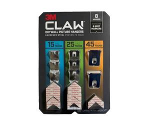 3M Claw Lot de 8 crochets de suspension à griffes pour plaques de plâtre