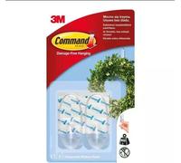3M Command 2 Crochets Réutilisables + 4 Rubans 17091Clr-Cee...