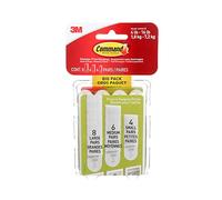 3M Command Assorted Picture Hanging Strips Big Pack-Assorted (8 Large, 6 Medium, 4