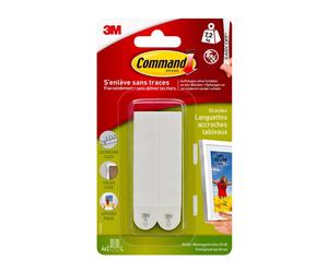 3M Command Bande de montage d'images L, 4x2 bandes blanches, 17206 x12 morceau
