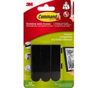 3M Command Bande de montage d'images Taille : M noir 4 sets de 2 bandes