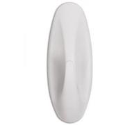 3M Crochet adhésif Ovale moyen – Pointe plastique, Supporte 1,3 kg, Blanc (Lot de 2)