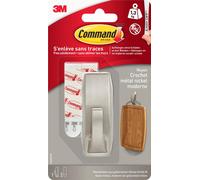 3M Command Crochet métallique "Modern" Taille : M argenté