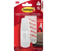 3M Command Crochet universel plastique Taille : L blanc Capacité de charge : 2,2 kg