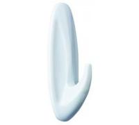 3M Command Crochet Design - plastique blanc - grand modèle - 2 bandes résistantes à l'eau 2,3 kg