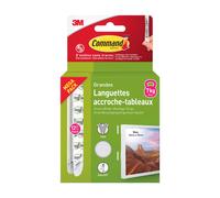3M Command Languettes accroche-tableaux tenue moyenne - 12 pièces