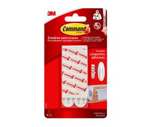 3M Command Large bandes adhésives et de recharge, 17023P x12 morceau