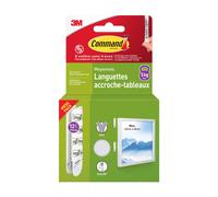 3M Command™ Lot de 12 languettes accroches tableaux moyennes blanc