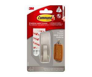 3M Command Medium Crochet métallique 'Modern Reflection', MR02-BN x6 morceau